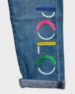 Image 3 of 4: Ralph Lauren Childrenswear Girl's Logo Slim-Fit Denim Jeans, Size 2-6X