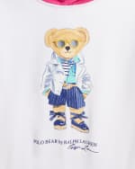 Image 3 of 5: Ralph Lauren Childrenswear Girl's Polo Bear Printed Fleece Hoodie, Size S-XL