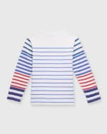 Image 2 of 4: Ralph Lauren Childrenswear Boy's Striped Heavyweight Jersey Shirt, Size 2-7