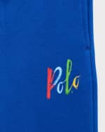 Image 3 of 3: Ralph Lauren Childrenswear Boy's Graphic Fleece Sweatpants, Size 2-7