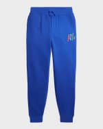 Image 1 of 4: Ralph Lauren Childrenswear Boy's Graphic Fleece Sweatpants, Size S-XL