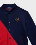 Image 3 of 3: Ralph Lauren Childrenswear Boy's Seasonal Fleece Baseball Jacket, Size 2-7