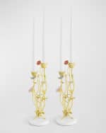 Image 3 of 4: Michael Aram Wildflowers Candleholders, Set of 2