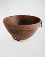 Image 4 of 4: Michael Aram Gold Orchid Wooden Bowl