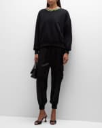 Image 5 of 6: Cinq a Sept Brandy Chunky Rhinestone Crew Sweatshirt