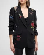 Image 2 of 6: Cinq a Sept Kelsa Daydream Doodles Embroidered Blazer