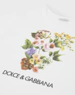 Image 3 of 6: Dolce&Gabbana Girl's Flower Power Short-Sleeve Cotton T-Shirt, Size 8-14