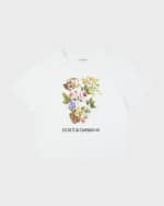 Image 1 of 6: Dolce&Gabbana Girl's Flower Power Short-Sleeve Cotton T-Shirt, Size 8-14