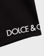 Image 3 of 3: Dolce&Gabbana Boy's Logo-Print Jogger Shorts, Size 12M-30M