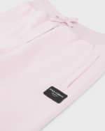 Image 3 of 3: Dolce&Gabbana Girl's Logo Plaque Joggers, Size 4-6