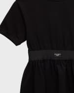 Image 3 of 3: Dolce&Gabbana Girl's Logo Elastic Jersey Dress, Size 4-6