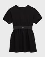 Image 1 of 3: Dolce&Gabbana Girl's Logo Elastic Jersey Dress, Size 4-6