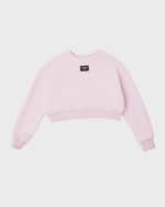 Image 1 of 6: Dolce&Gabbana Girl's Logo Plaque Sweatshirt, Size 8-14