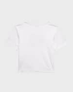 Image 2 of 6: Dolce&Gabbana Girl's Flower Power Interlocked Logo-Print T-Shirt, Size 8-14