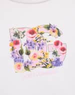 Image 3 of 6: Dolce&Gabbana Girl's Flower Power Interlocked Logo-Print T-Shirt, Size 8-14