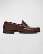 Image 1 of 5: Kiton Men's Calfskin Penny Loafers
