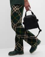 Image 3 of 6: Burberry Men's Tonal Check Crossbody Bag