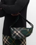 Image 3 of 6: Burberry Men's Shield Nylon Check Crossbody Bag