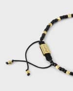 Image 3 of 5: Jan Leslie Men's Gold-Tone Sterling Silver and Glass Beaded Pull Cord Bracelet