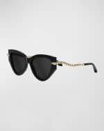 Image 4 of 5: BVLGARI Serpenti Cat-Eye Sunglasses