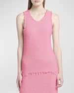 Image 2 of 7: Jil Sander Raw-Edge Boucle Knit Tank Top