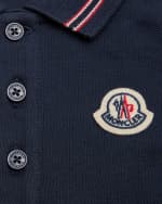 Image 3 of 3: Moncler Boy's Logo Polo Playsuit, Size Newborn-24M
