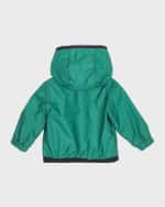 Image 2 of 3: Moncler Boy's Anton Wind-Resistant Hooded Jacket, Size 12M-3