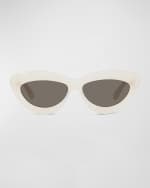 Image 4 of 5: Loewe Curved Logo Acetate Cat-Eye Sunglasses