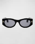 Image 1 of 5: Fendi Fendi Roma Acetate Shield Sunglasses