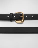 Image 2 of 3: Jacquemus Oval Buckled Leather Belt