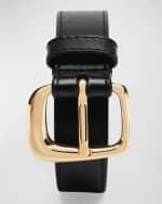 Image 3 of 3: Jacquemus Oval Buckled Leather Belt