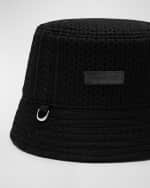 Image 2 of 2: Jacquemus Le Bob Belo Cable Knit Bucket Hat