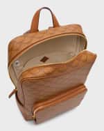 Image 5 of 6: MCM Men's Lauretos Coated Canvas and Leather Backpack