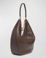 Image 3 of 5: Valentino Garavani Large VLOGO Moon Leather Hobo Bag