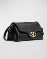Image 4 of 6: Valentino Garavani Mini VLOGO Drawstring Leather Shoulder Bag