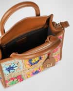 Image 3 of 3: Rafe Ayesha Floral Crochet Raffia Tote Bag