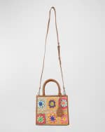 Image 2 of 3: Rafe Ayesha Floral Crochet Raffia Tote Bag