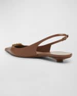 Image 3 of 6: Valentino Garavani Moon VLogo Slingback Ballerina Flats