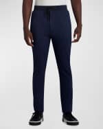 Image 1 of 3: Karl Lagerfeld Paris Men's Pinstripe Track Jogger Pants