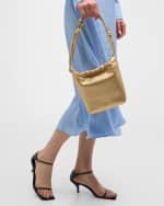 Image 2 of 6: Valentino Garavani Mini VLOGO Metallic Bucket Bag