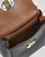 Image 4 of 5: Valentino Garavani Medium VLOGO Leather Shoulder Bag