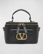 Image 1 of 5: Valentino Garavani Loco VLOGO Leather Vanity Case