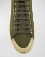 Image 4 of 6: Saint Laurent Mid-Top Court Sneakers