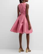 Image 4 of 6: Pamella Roland Mikado A-Line Cocktail Dress