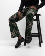 Image 2 of 6: Burberry Men's Leather Barbed Penny Loafers