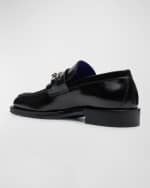 Image 3 of 6: Burberry Men's Leather Barbed Penny Loafers