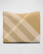 Image 5 of 5: Burberry Rocking Check Leather Compact Wallet