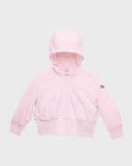 Image 4 of 5: Moncler Girl's Assia Jacket Lightweight Hooded Jacket, Size 8-14