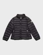 Image 4 of 4: Moncler Girl's Kaukura Nylon Down Jacket, Size 8-14