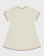 Image 5 of 5: Moncler Girl's Fleece Embossed Logo Dress, Size 8-14